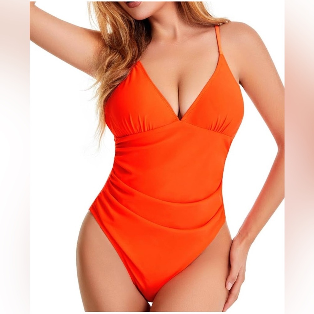 NWOT Vibrant Orange Women's One Piece Swimsuit‎